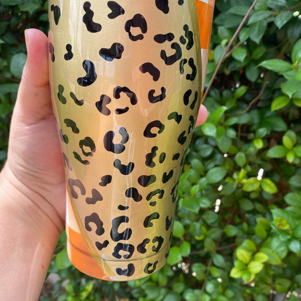 20oz curve Cheetah print Custom made Fall Plaid Tumbler - Picture 8 of 14